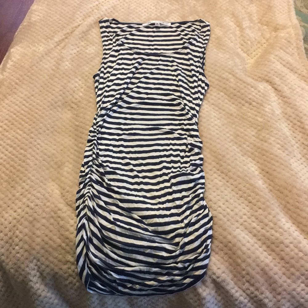 Max Studio navy striped dress
